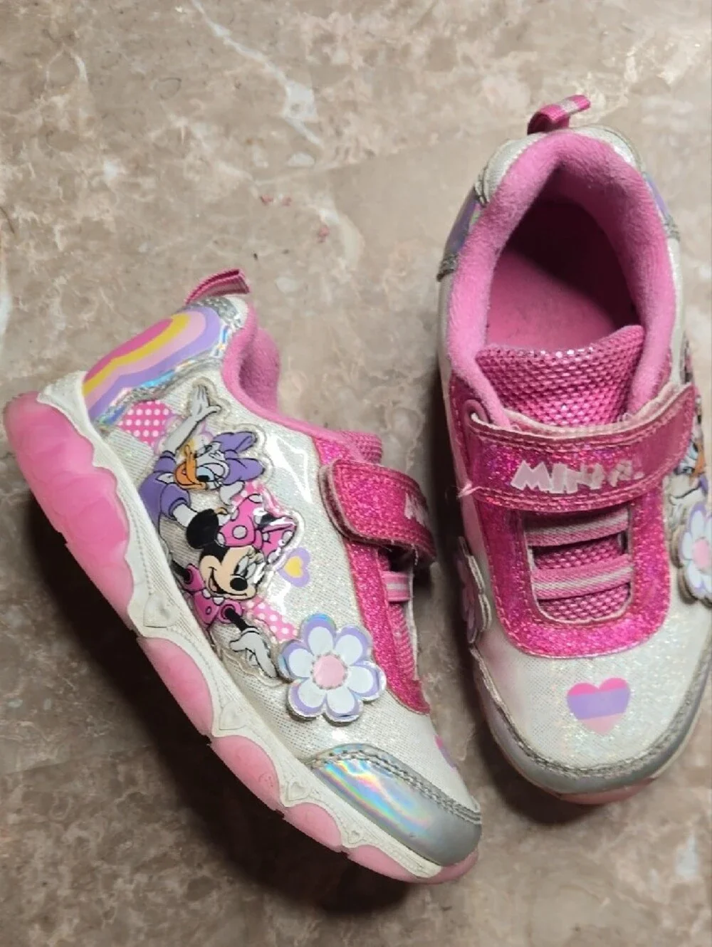 2 Pairs Kids Pink Character Sneakers - Twin Pair
